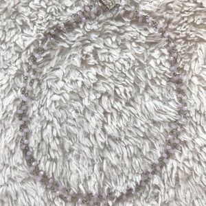 Pale Pink Stone Link Double Strand Necklace